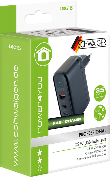 Ladeadapter USB-C & A 35W