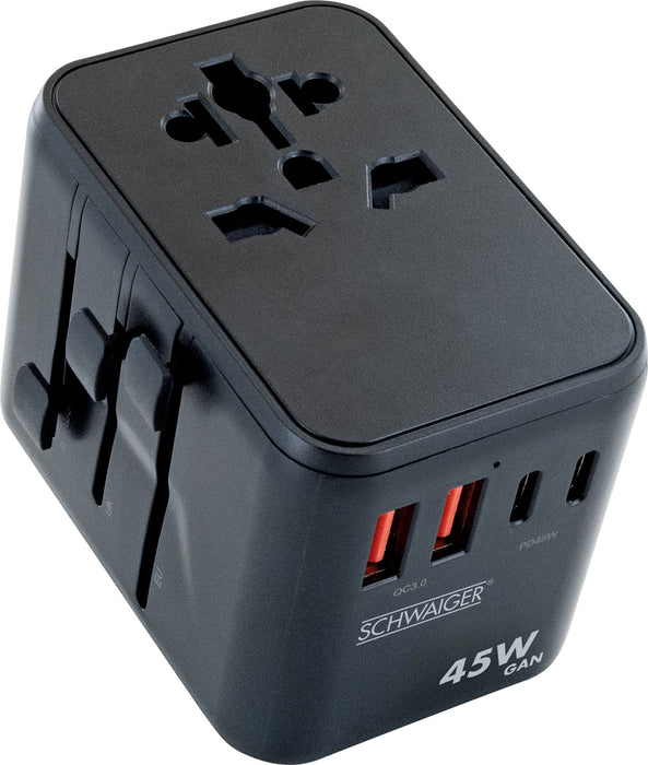 Reiseadapter mit USB-Anschlüssen