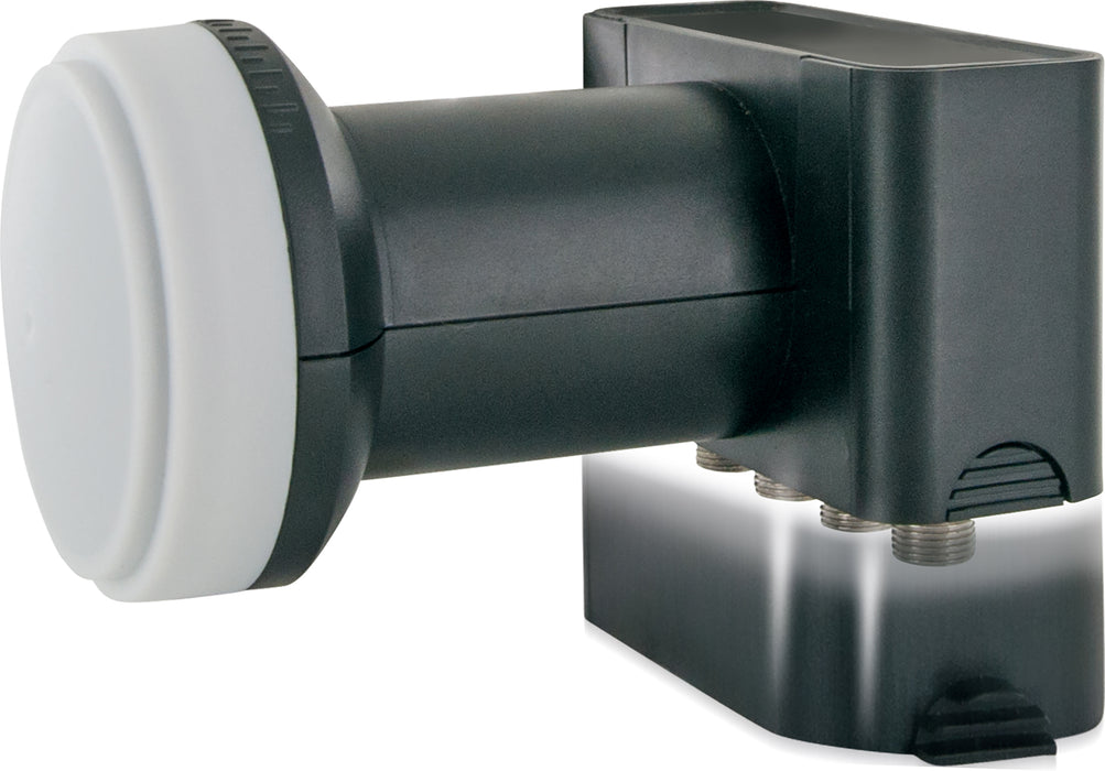 Satellitenanlage Set Hellgrau Stahl 72 cm mit Quad LNB