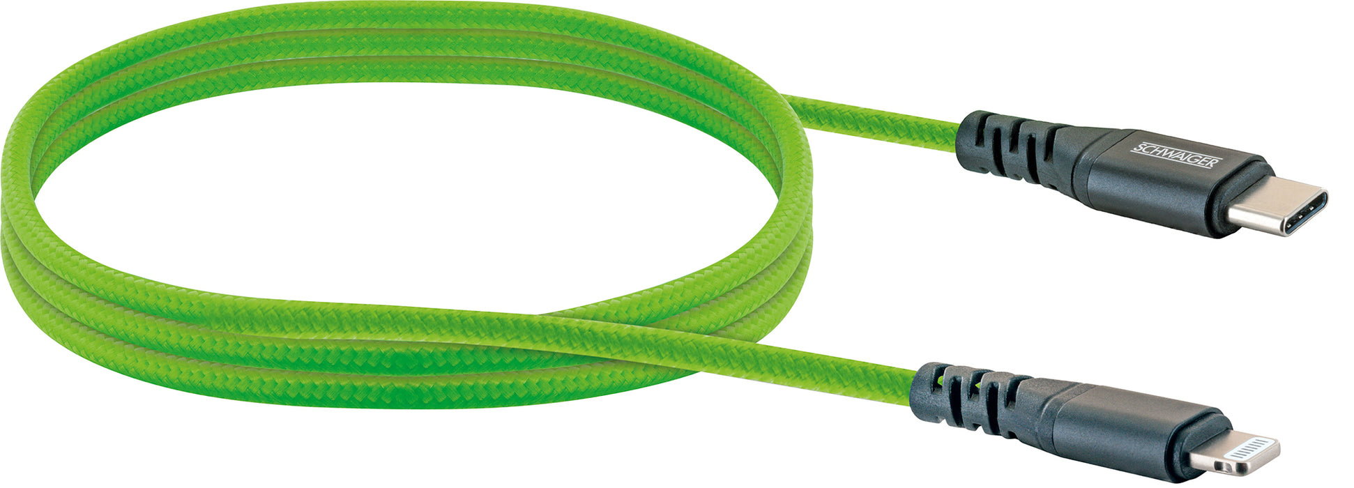 Lightning auf USB-C Kabel grün/rot/blau 1,2 m