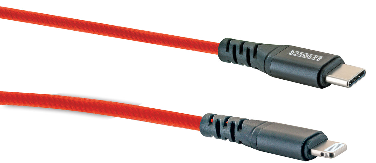 Lightning auf USB-C Kabel grün/rot/blau 1,2 m