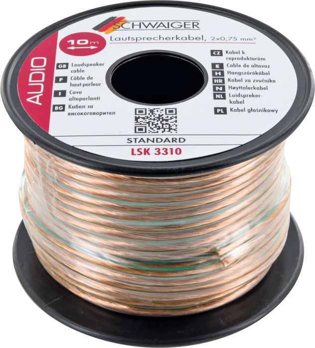 Speaker cable (2x 0.75 mm²)
