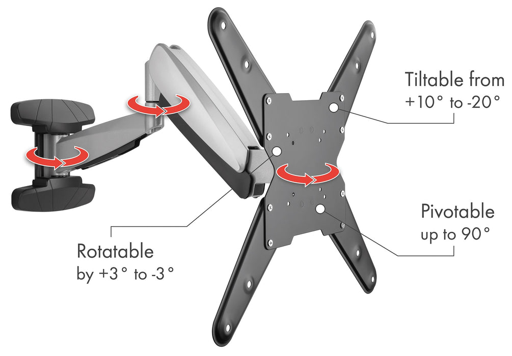 TV Wandhalter "FULL MOTION 1" bis 55 Zoll