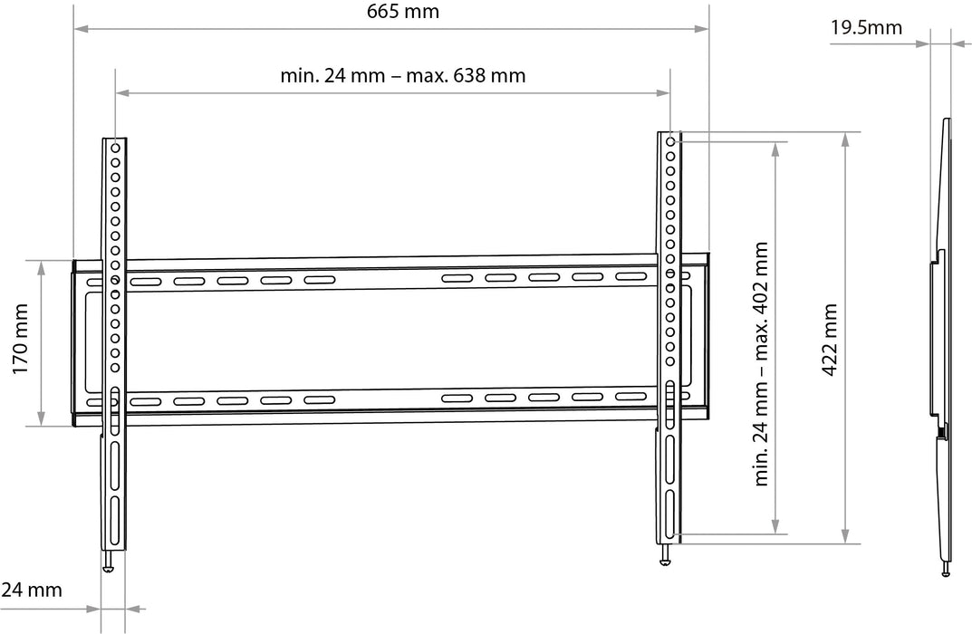 TV Wandhalter "FIXED 3" bis 80 Zoll