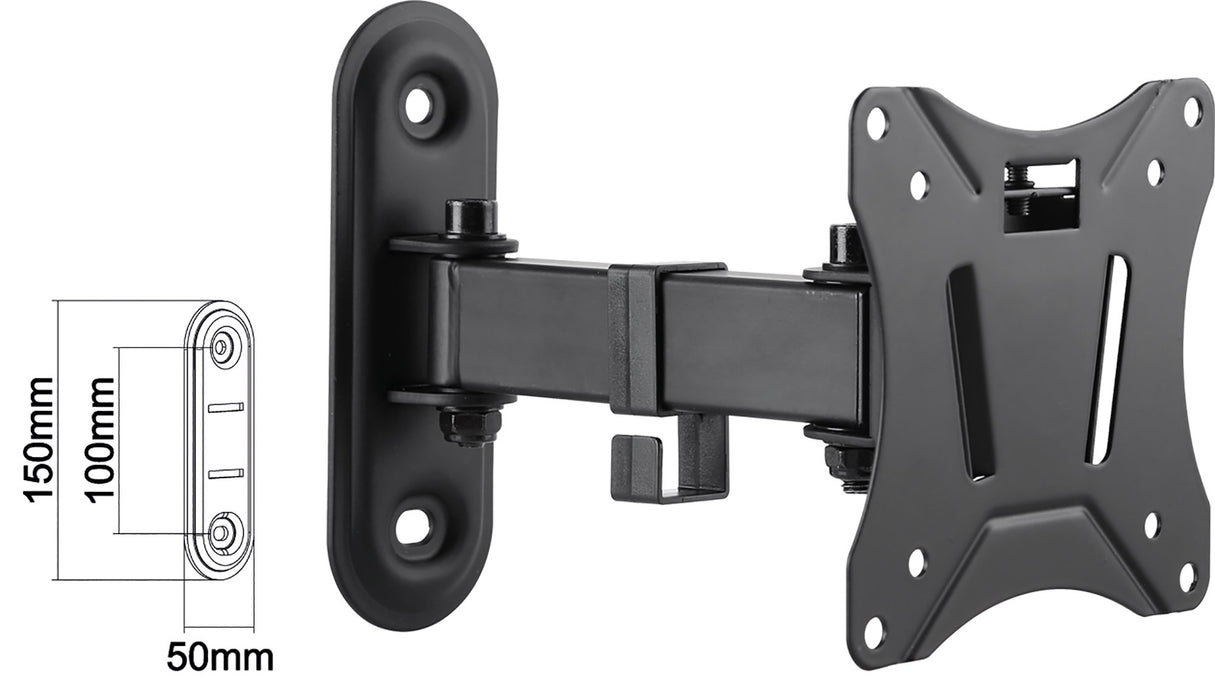 TV wall mount "MOTION 2" tiltable, swivelling, up to 25kg / 29" (VESA 100x100)