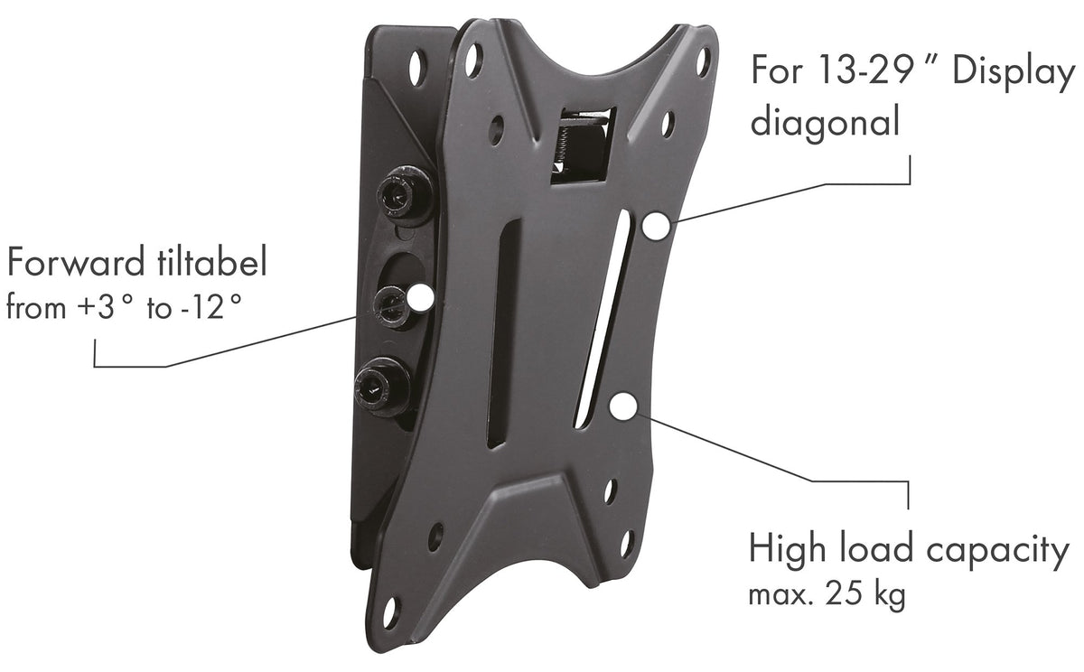 TV wall mount "TILT 1", tiltable, up to 25kg / 29" (VESA 100x100)