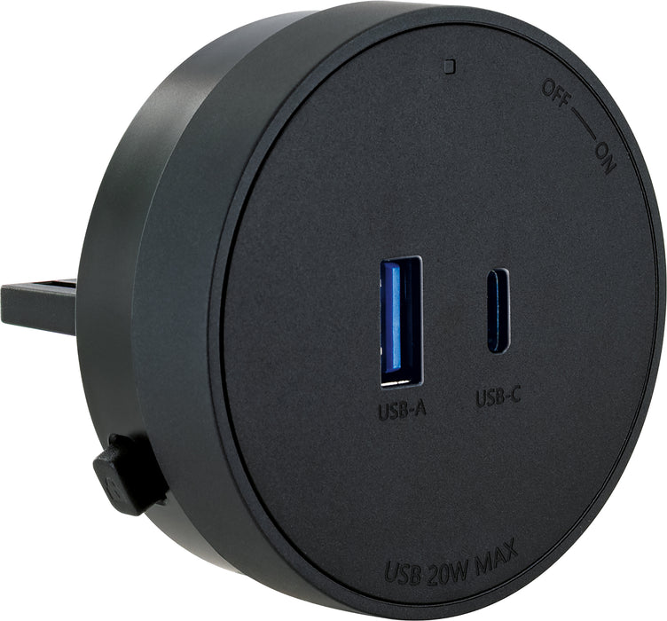 Steckdosen-/USB-Adapter für Stromschienen