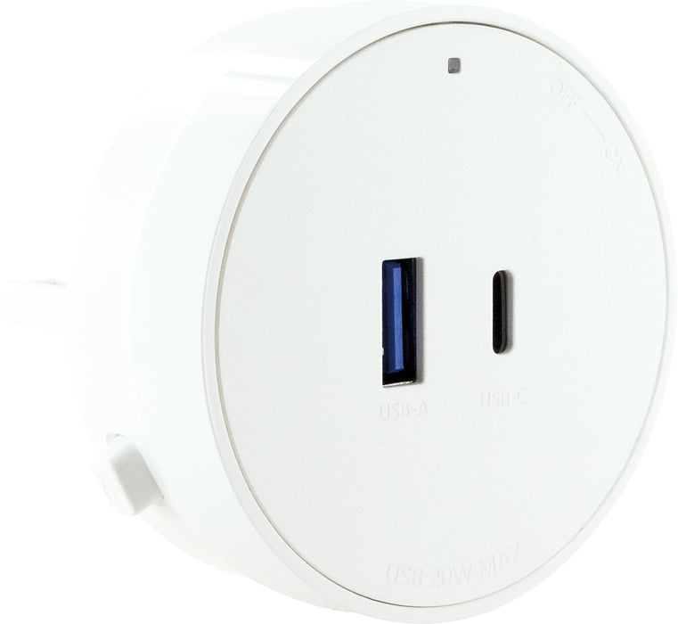 Steckdosen-/USB-Adapter für Stromschienen