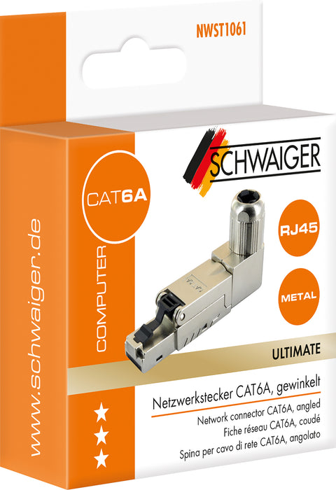 Netzwerkstecker CAT6A gewinkelt