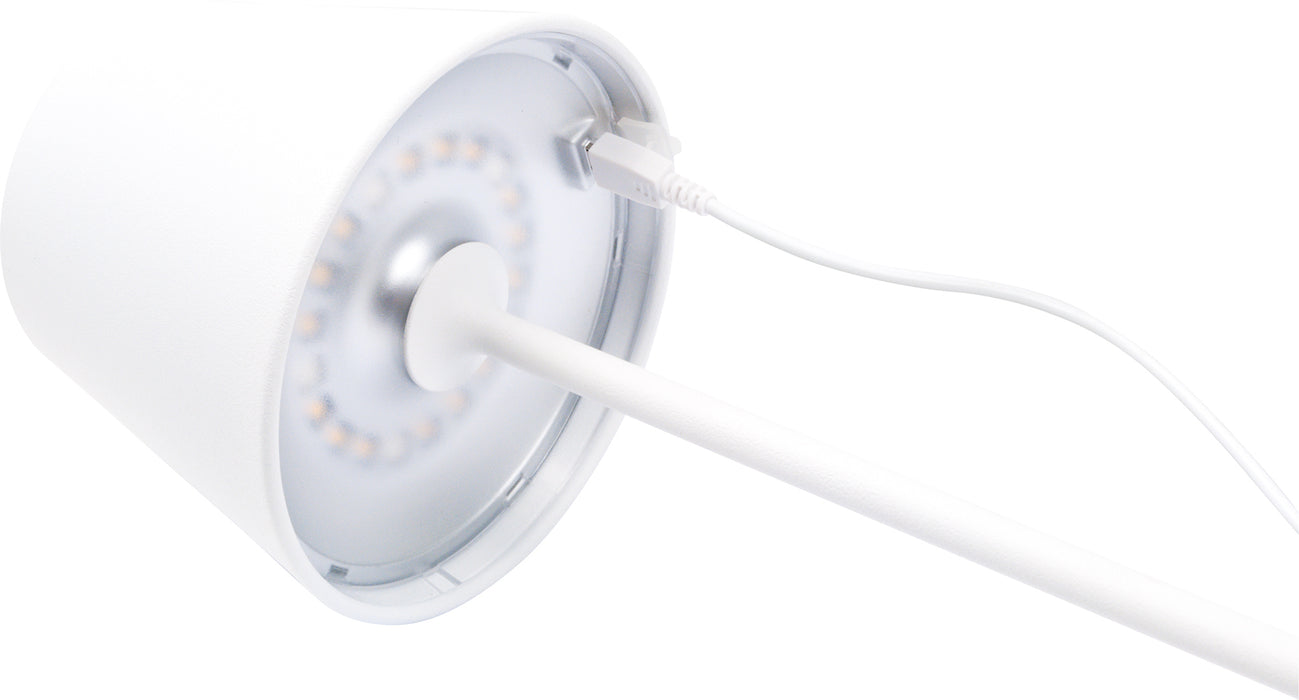 Tischleuchte mit Touchsteuerung aus Metall Weiß/Schwarz