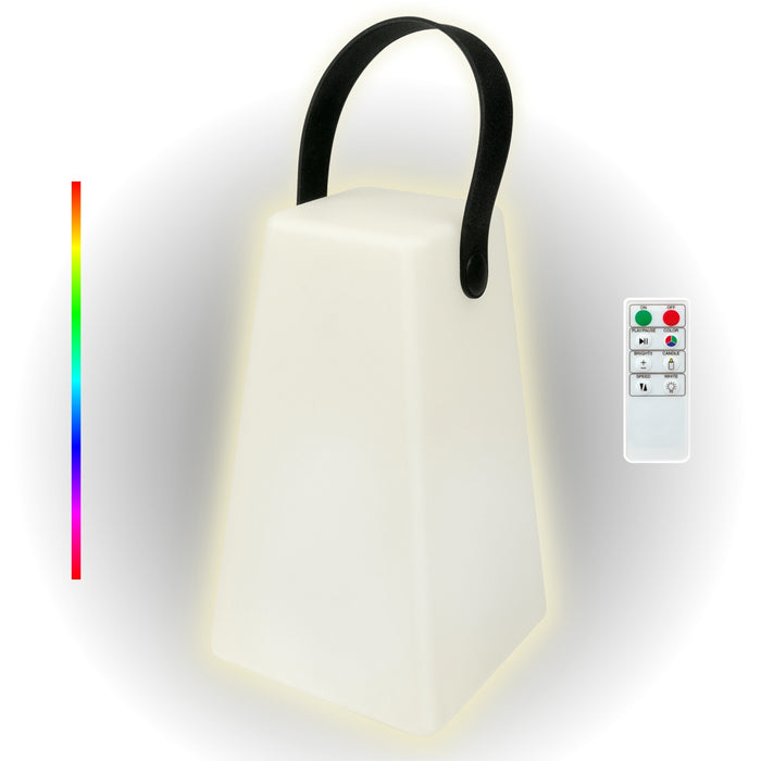 Solar-Tischleuchte mit Trageriemen