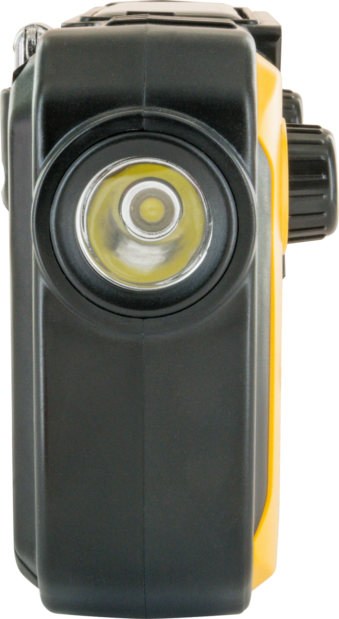 FM outdoor radio with solar panel, flashlight & power bank function