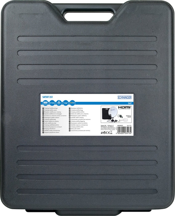 Camping Satellitenanlage Stahl Hellgrau 35 cm