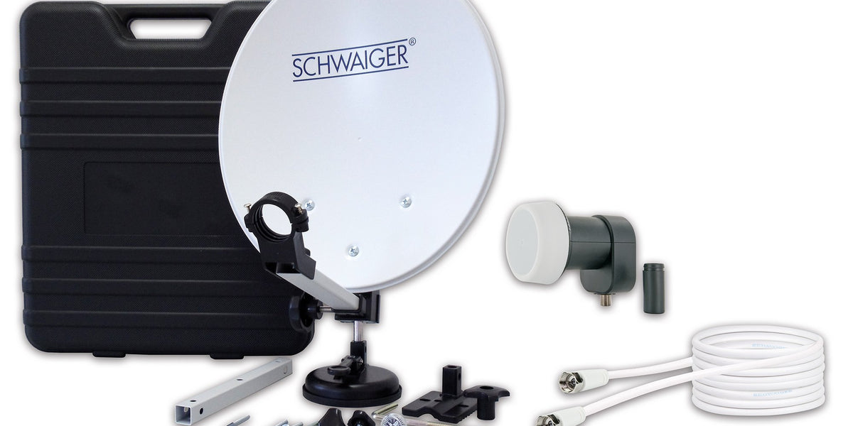 Camping Satellitenanlage Stahl Hellgrau 35 cm — Schwaiger GmbH