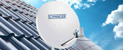 Satellitenanlage Set Hellgrau Aluminium 88 cm