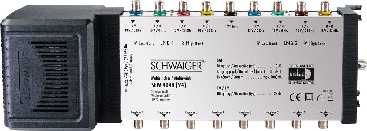 SAT multiswitch 9 → 8