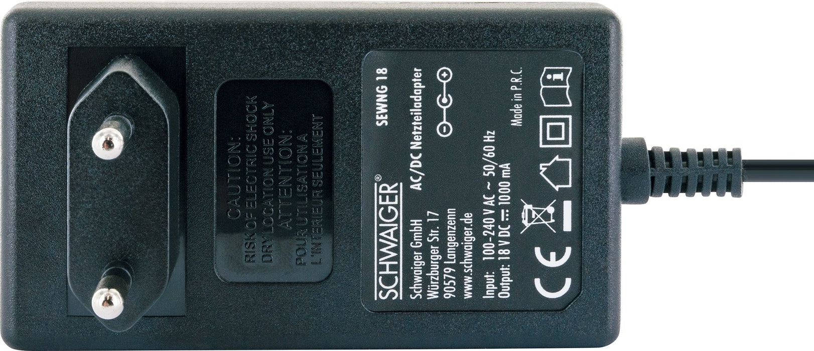 Steckernetzgerät Multischalter 18V