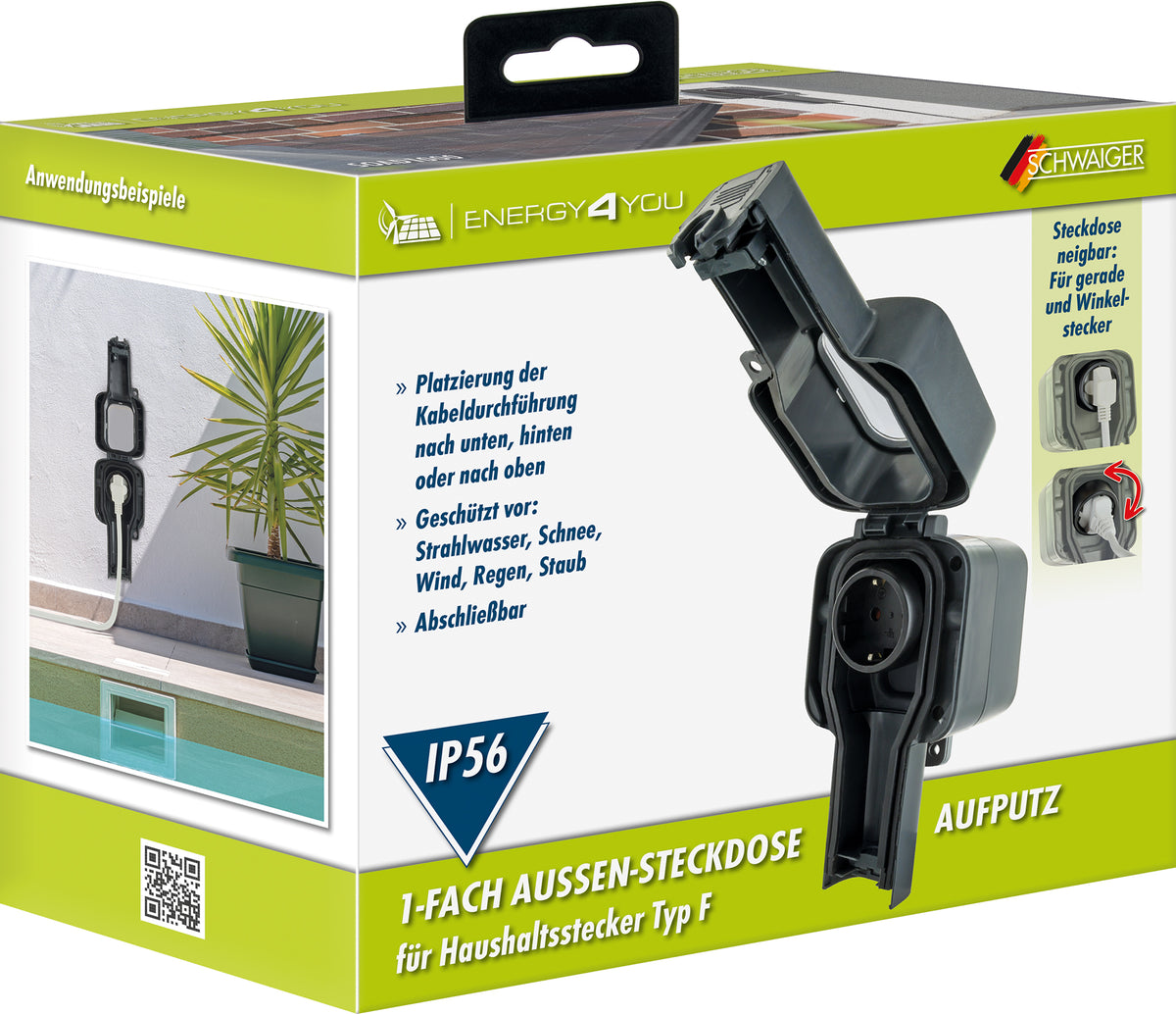 Outdoor surface-mounted socket