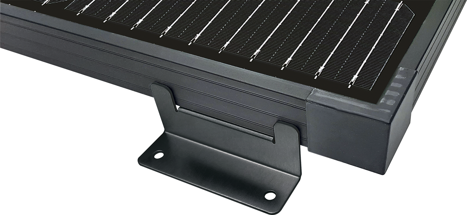 Flat roof mounting set for 1 solar module