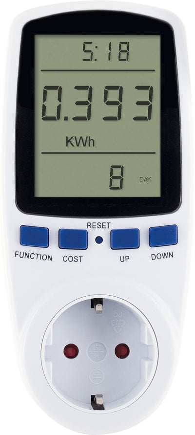 Energiekosten-/ Einspeisemessgerät mit beleuchtetem Display