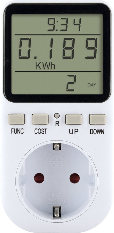 Energiekosten/Einspeisemessgerät beleuchtet