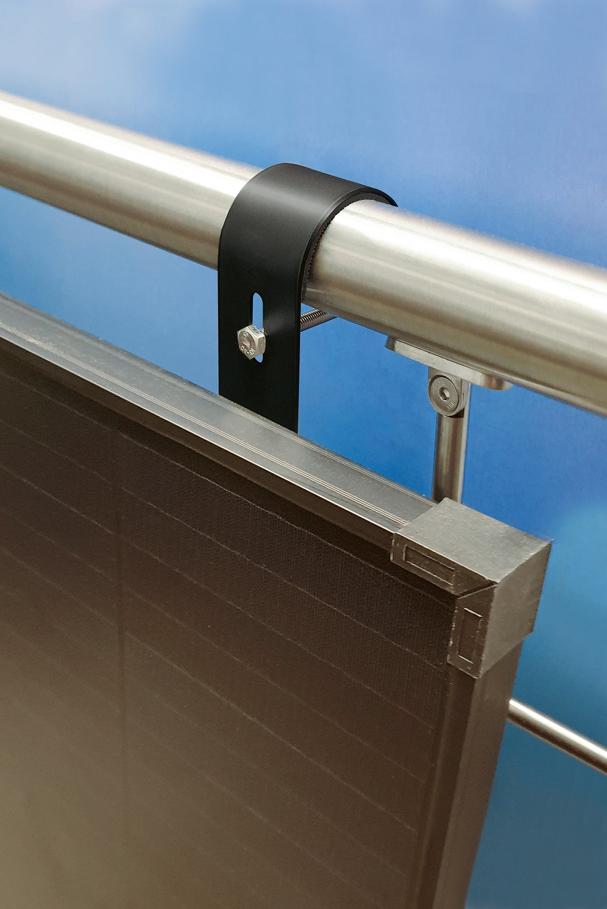 railing mounting set for 2 solar modules