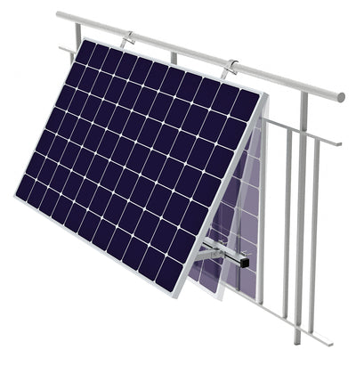 Railing bracket for solar module silver