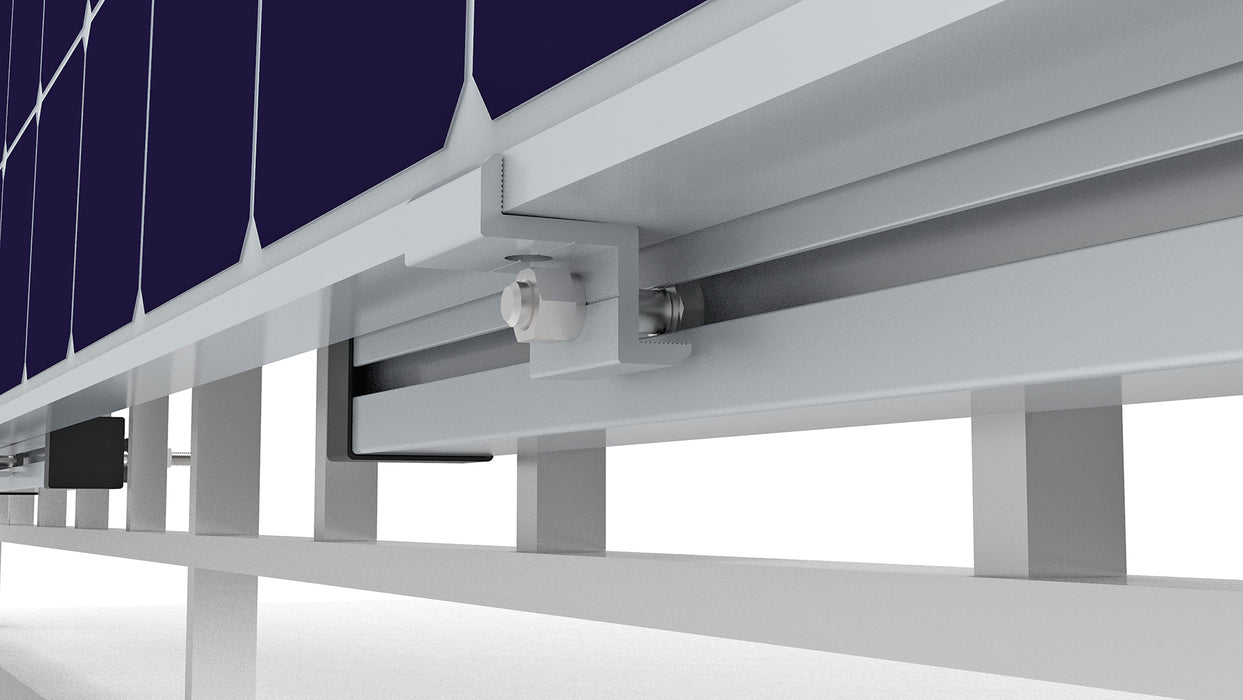 Geländerhalterung für Solarmodul silber