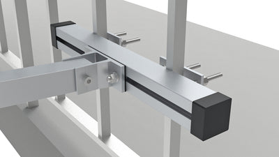 Railing bracket for solar module silver
