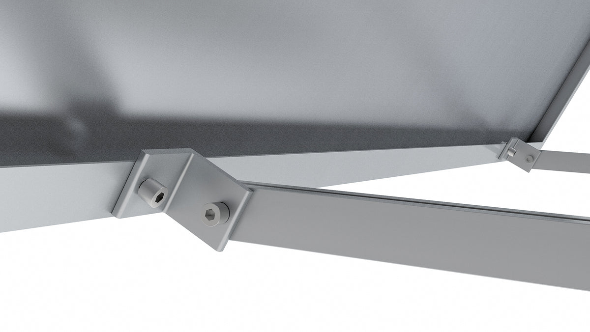 Railing bracket for solar module silver