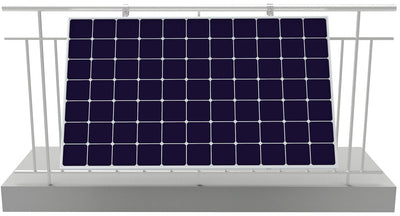 Railing bracket for solar module silver