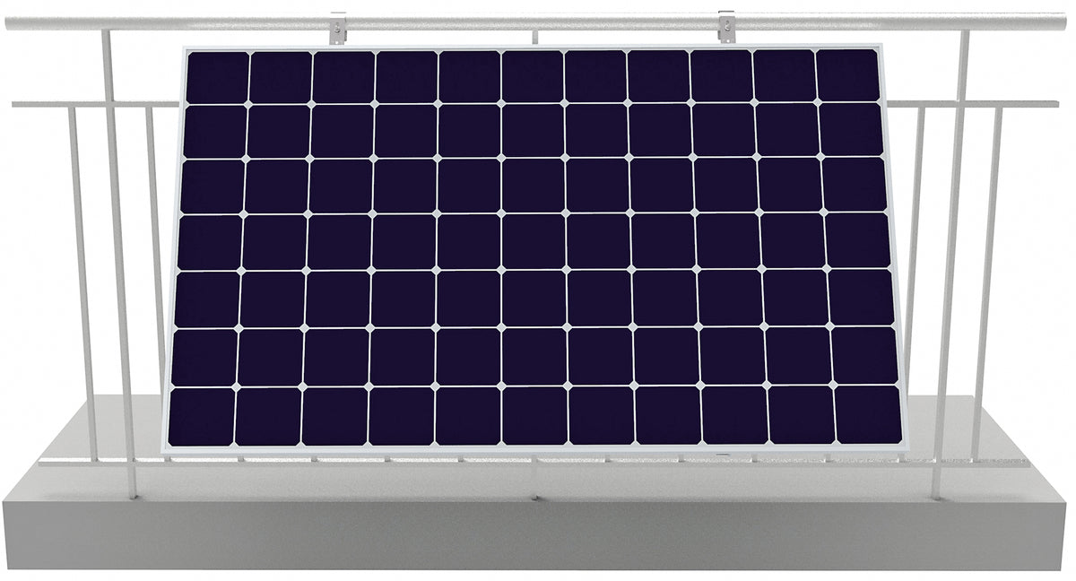 Railing bracket for solar module silver