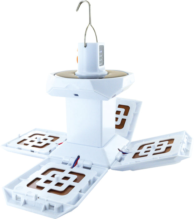 Solar-Hängeleuchte klappbar mit Haken Schwarz/Weiß