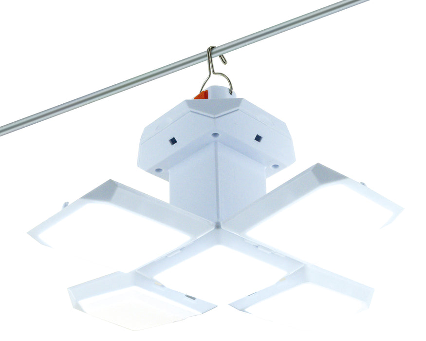 Solar-Hängeleuchte klappbar mit Haken Schwarz/Weiß