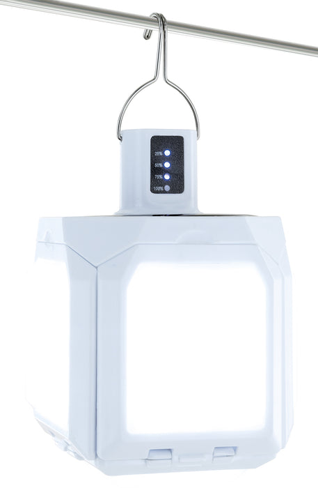 Solar-Hängeleuchte klappbar mit Haken Schwarz/Weiß