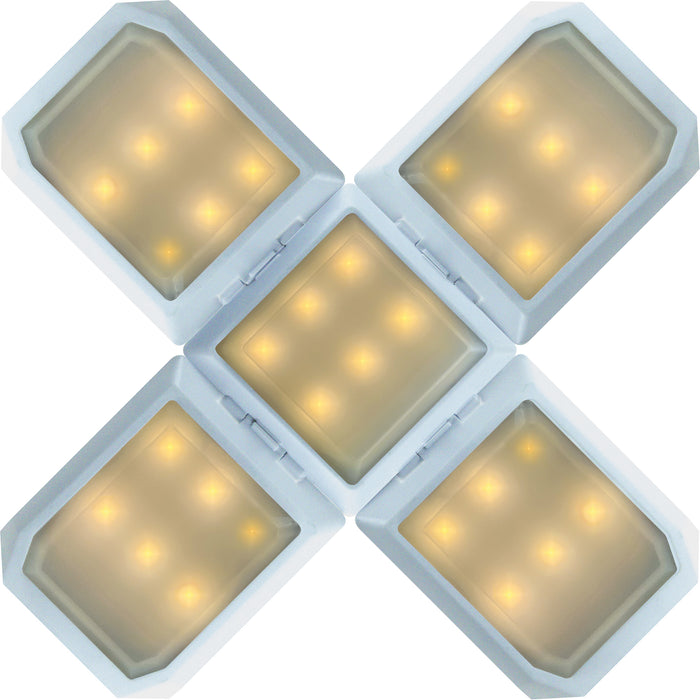 Solar-Hängeleuchte klappbar mit Haken Schwarz/Weiß