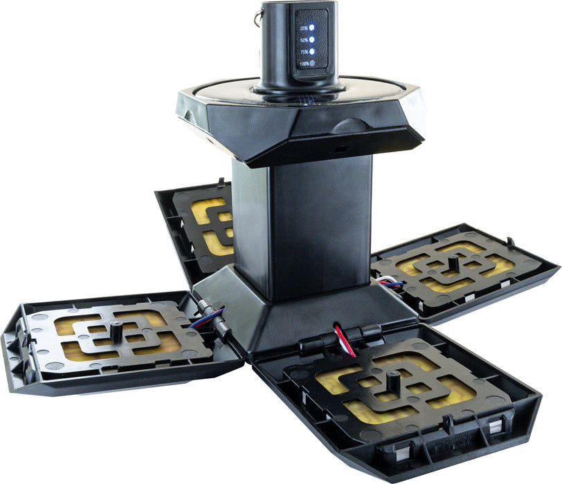 Solar-Hängeleuchte klappbar mit Haken Schwarz/Weiß