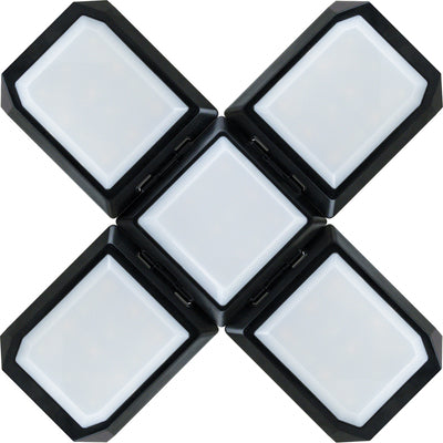 Solar-Hängeleuchte klappbar mit Haken Schwarz/Weiß