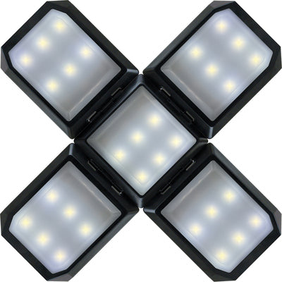 Solar-Hängeleuchte klappbar mit Haken Schwarz/Weiß