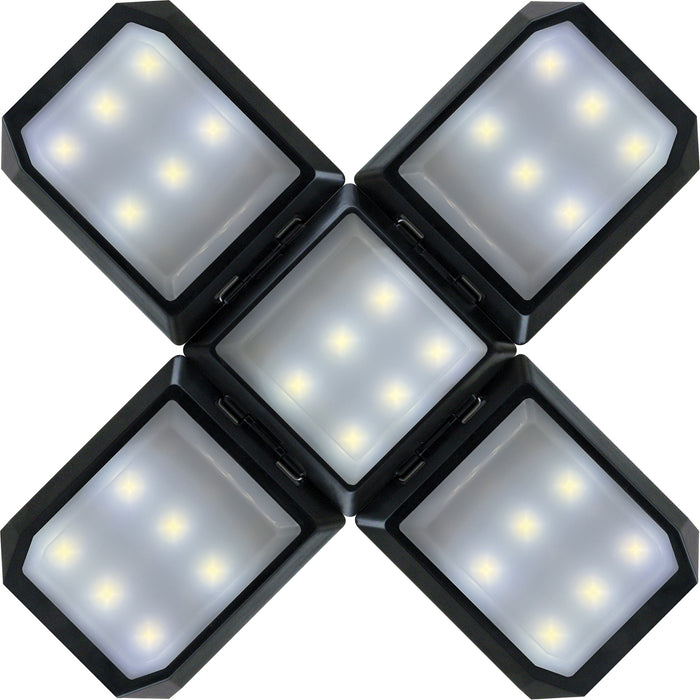 Solar-Hängeleuchte klappbar mit Haken Schwarz/Weiß