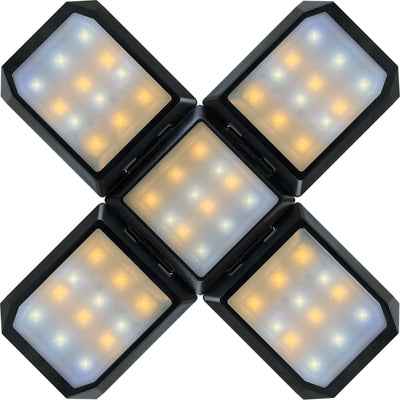 Solar-Hängeleuchte klappbar mit Haken Schwarz/Weiß