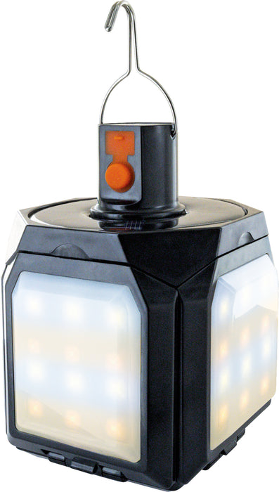 Solar-Hängeleuchte klappbar mit Haken Schwarz/Weiß