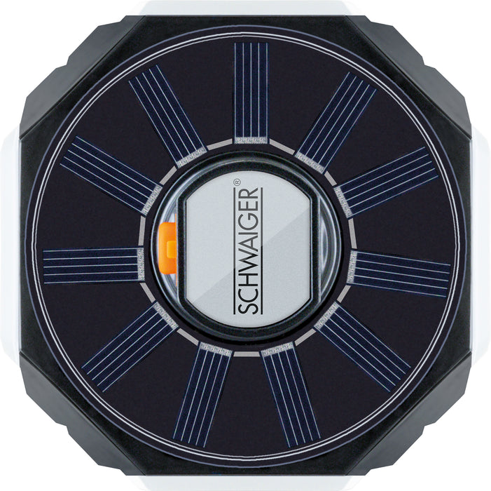 Solar-Hängeleuchte klappbar mit Haken Schwarz/Weiß