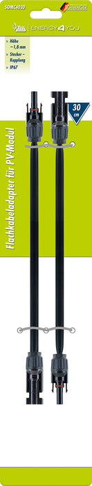 Solar adapter window feedthrough 30 cm flat cable adapter