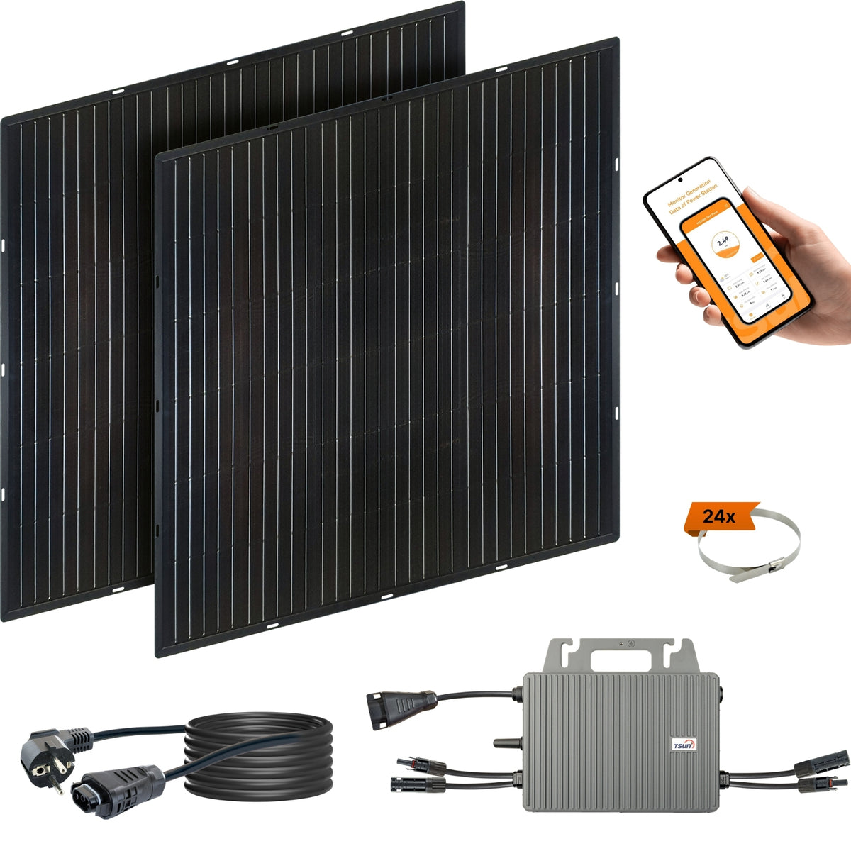 Slim-Line Modul 2er Set mit Wechselrichter