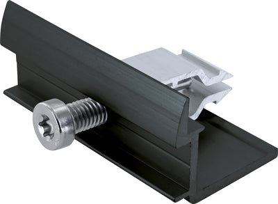 Tile roof mounting set for 2 solar modules