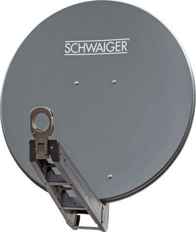Aluminium Satellitenschüssel LNB-Doppeltragarm 80 cm Hellgrau/Rot/Anthrazit