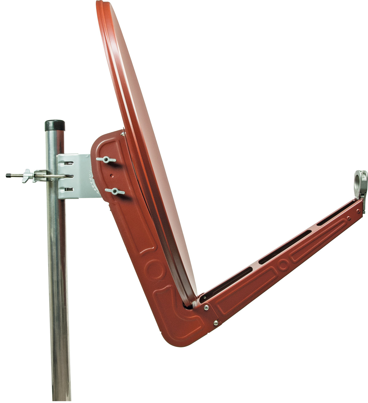 Satellitenanlage Set Ziegelrot Aluminium 75 cm