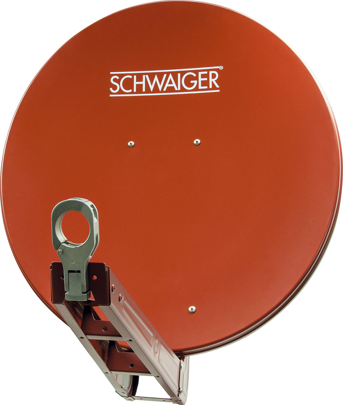 Aluminium Satellitenschüssel LNB-Doppeltragarm 80 cm Hellgrau/Rot/Anthrazit