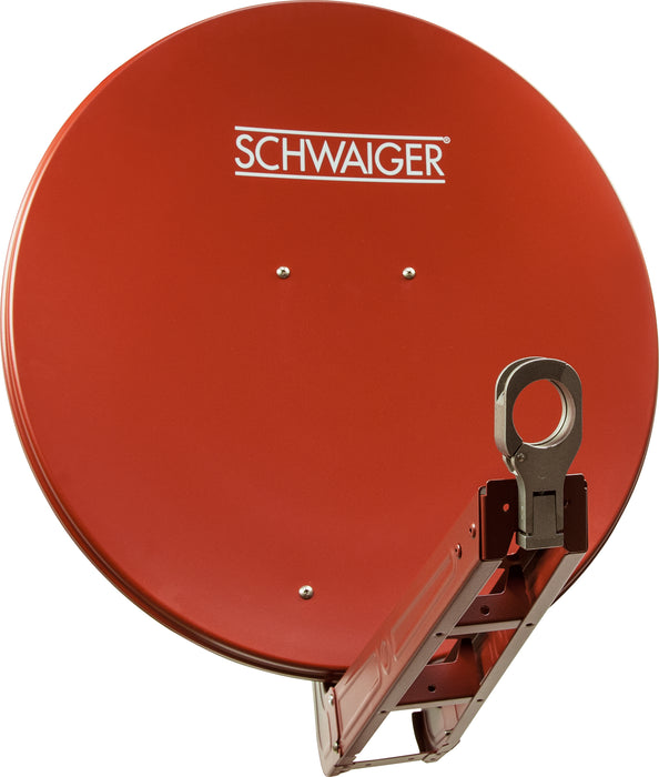 Satellitenanlage Set Ziegelrot Aluminium 75 cm